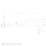 KINGSLEY Shower Arm Round GALLERY SPEC-01