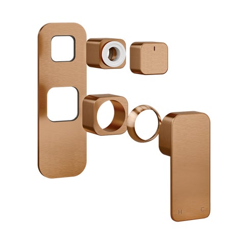 Nesso Shower Top Diverter Handle Kit - Brushed Copper