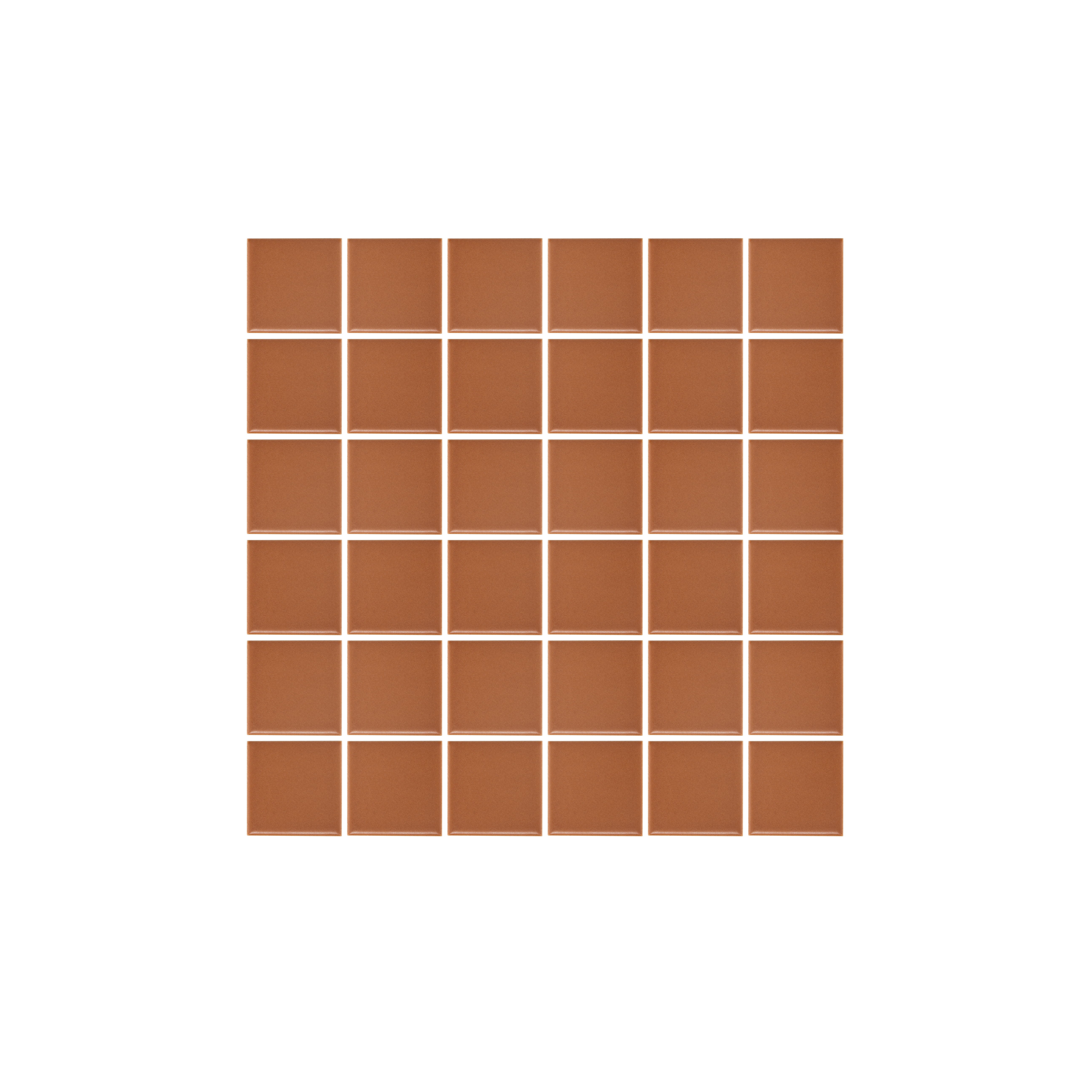 Atami Small Square Mosaic Tile - Terracotta