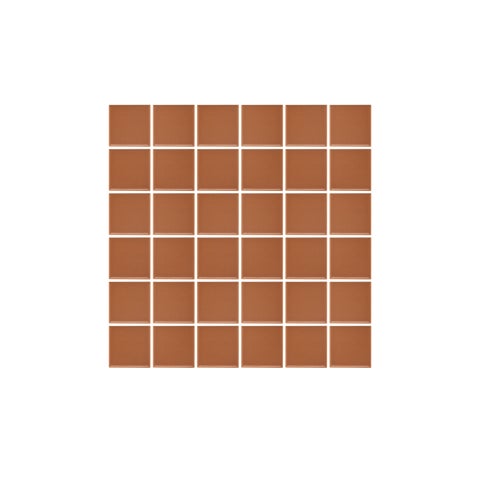 Atami Small Square Mosaic Tile - Terracotta