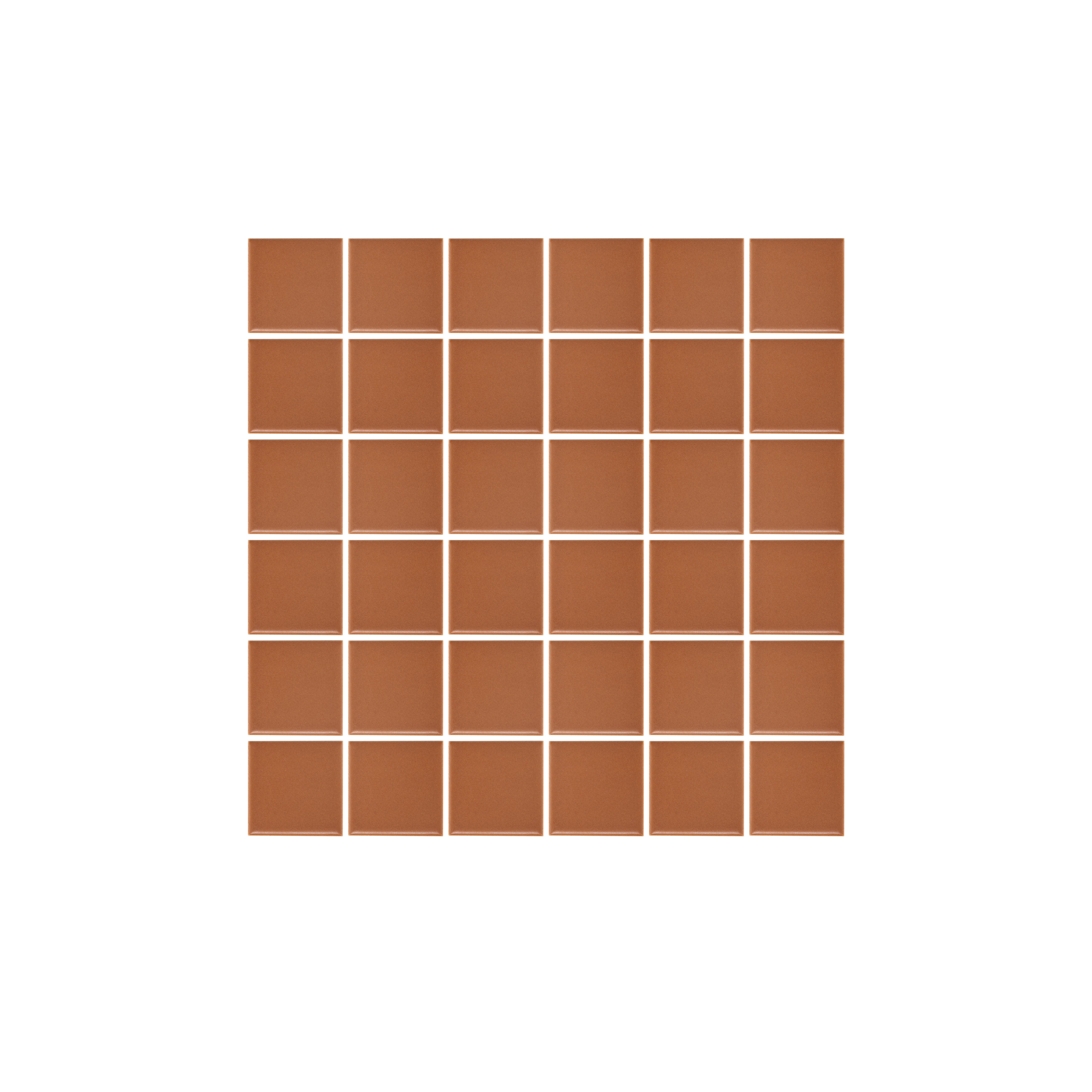 Atami Small Square Mosaic Tile - Terracotta