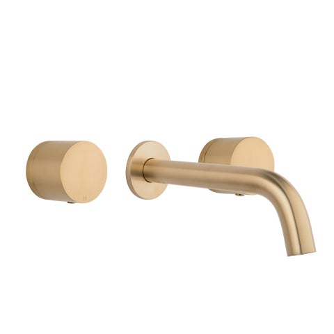 Milani Assembly Taps & Spout Set - Brushed Brass