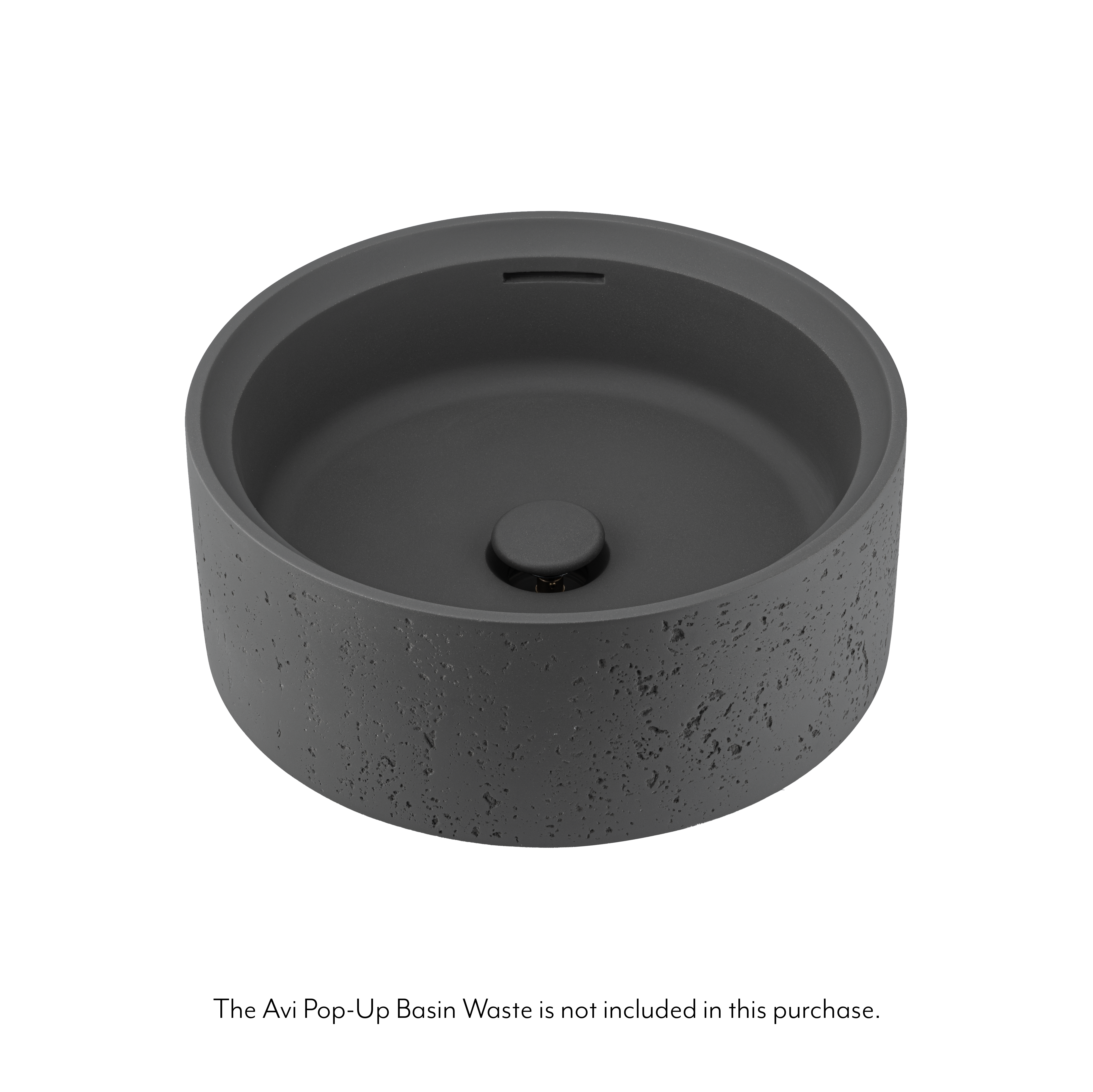 Atelis Concrete Basin Overflow Avi Waste Grey UK