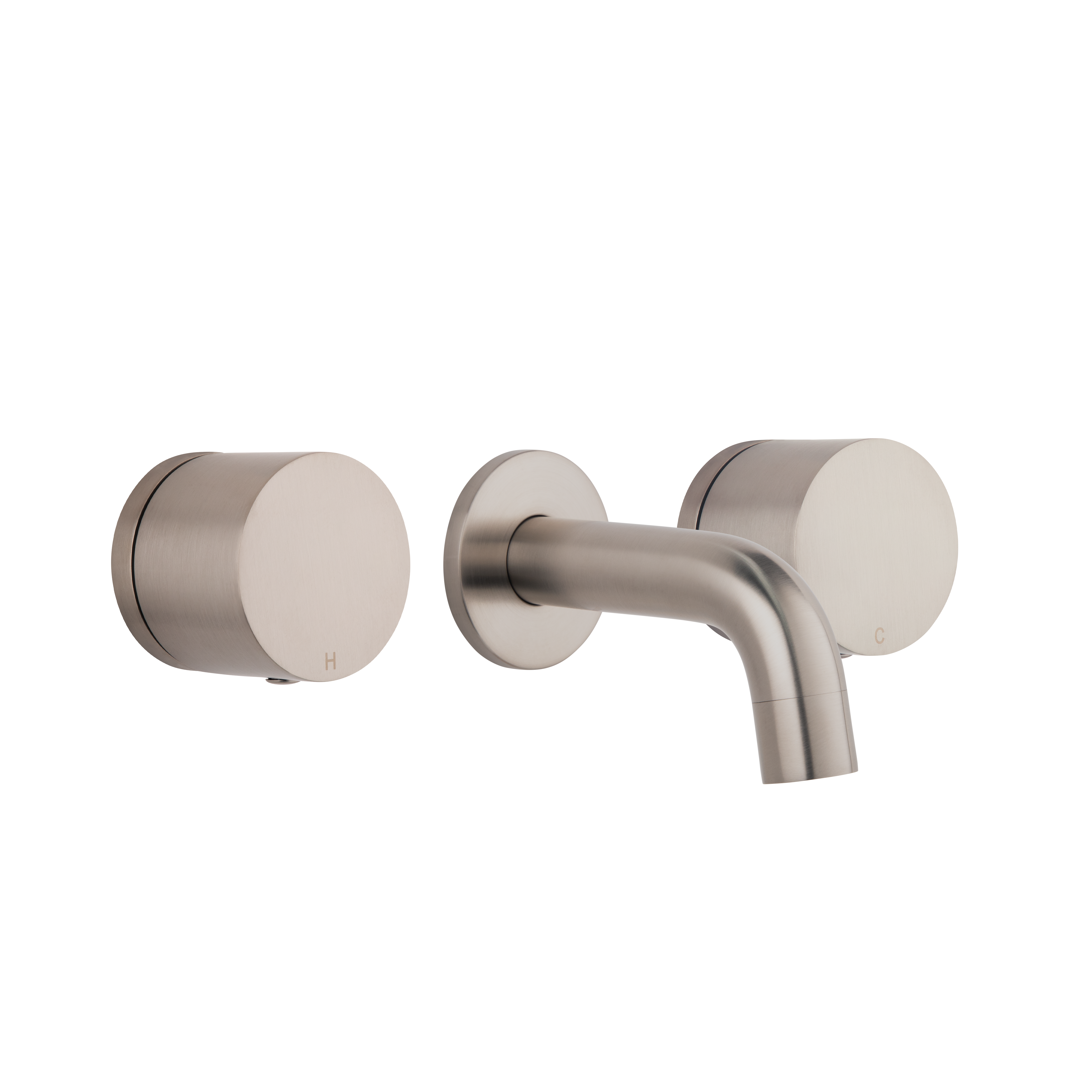 Milani Assembly Taps & Mini Spout Set - Brushed Nickel
