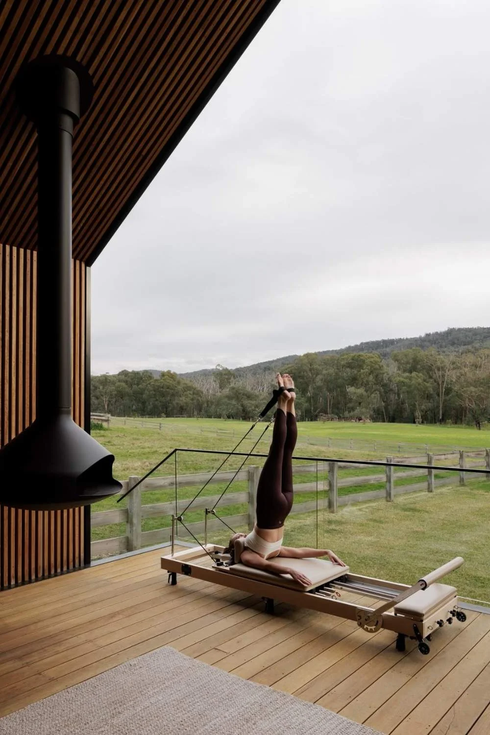 Home Gym Wellness Area Reformer Pilates Outdoor View