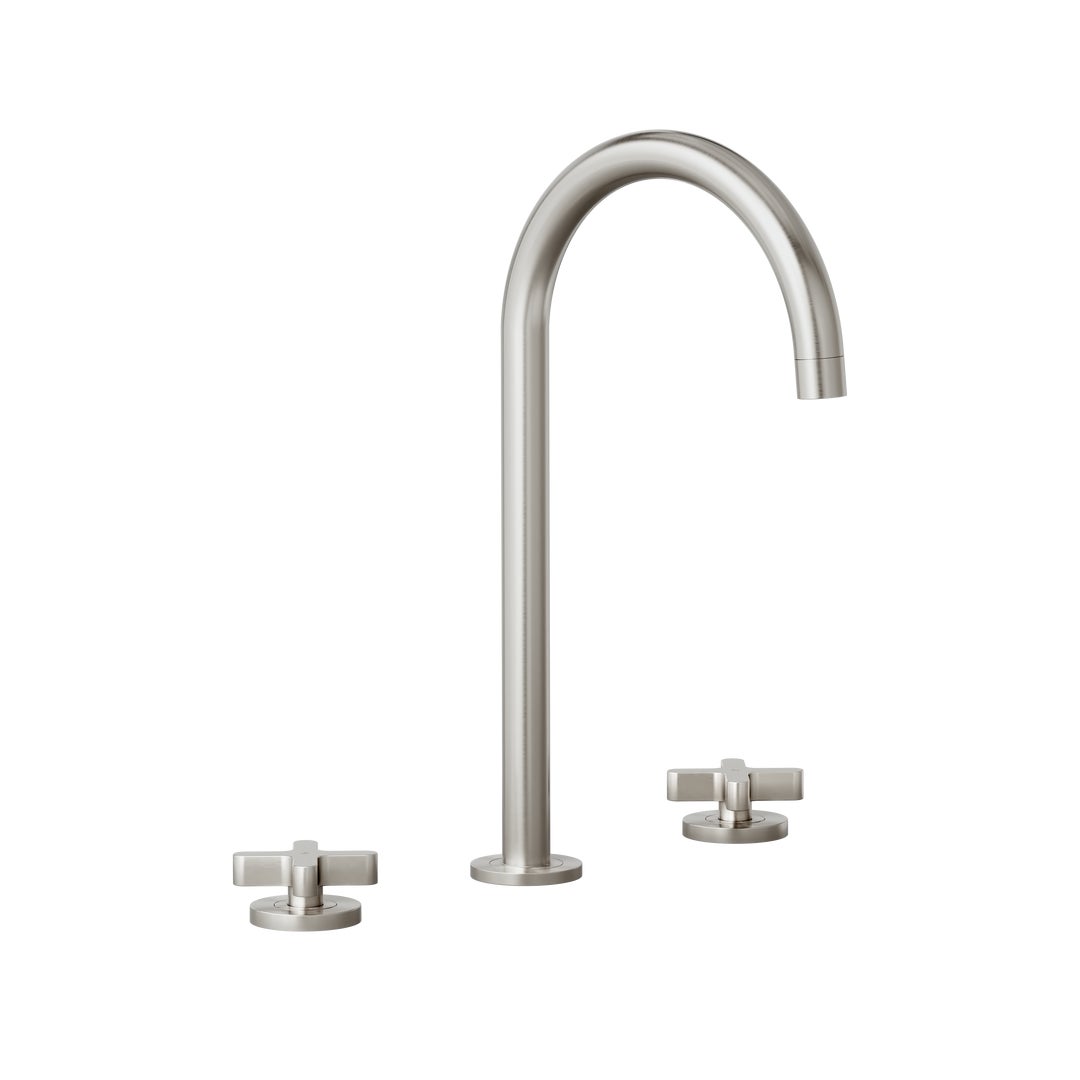 Cross Assembly Bench Mounted Set - Brushed Nickel LF