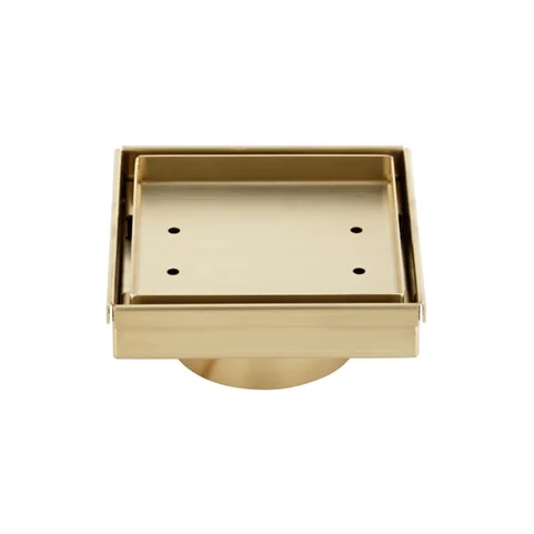 Pixi Tile Insert Floor Waste 125mm - Brushed Brass