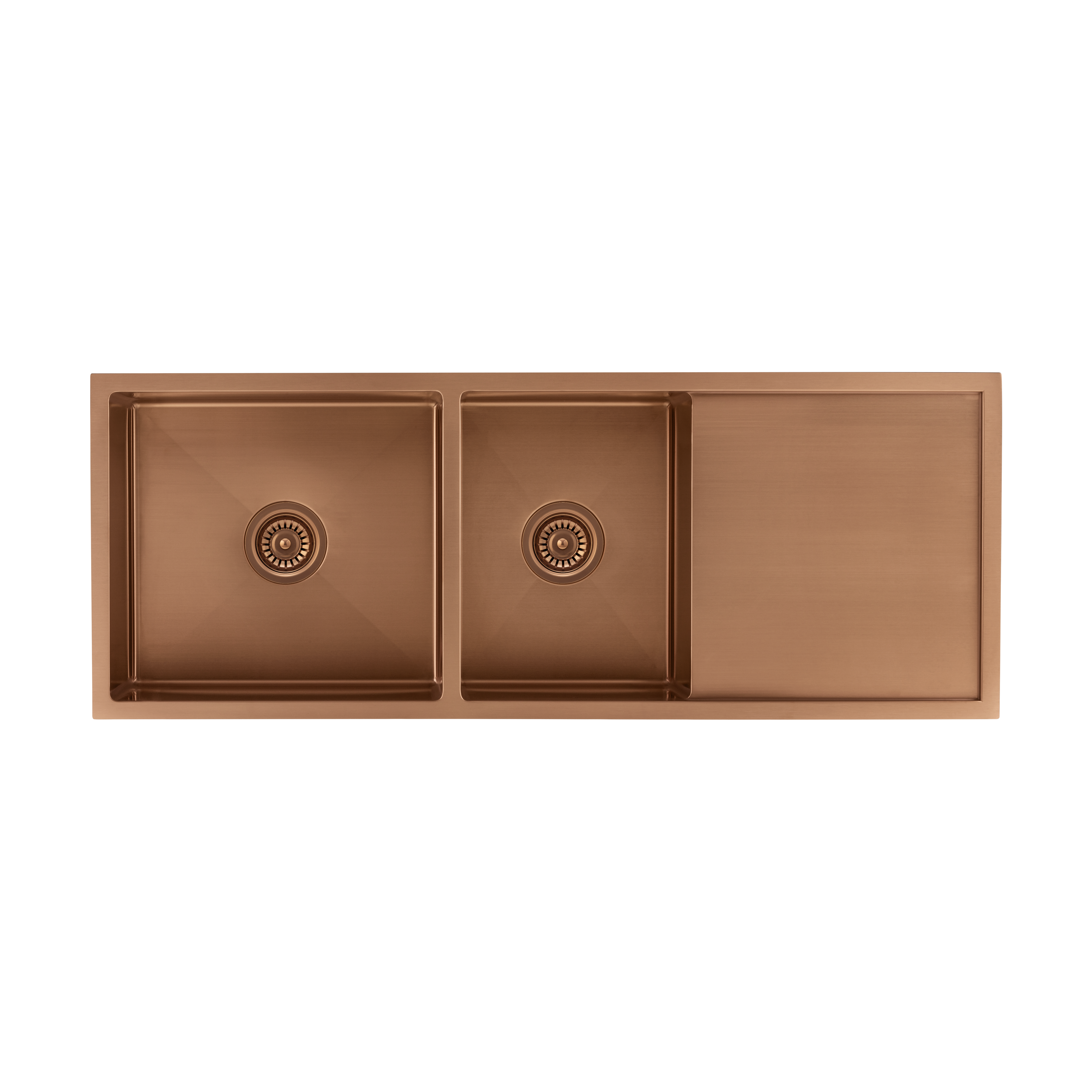 Ontario Double Kitchen Sink - Brushed Copper