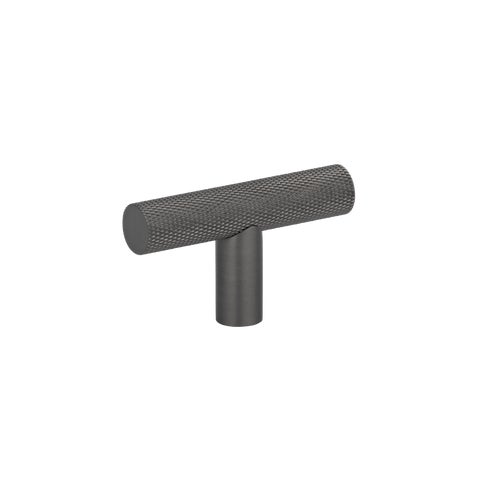 Tezra Textured Cabinetry T Pull – Brushed Gunmetal