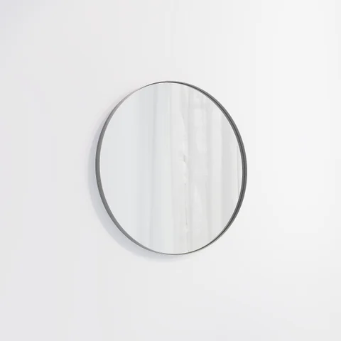 Round Mirror 600mm - Antique Steel
