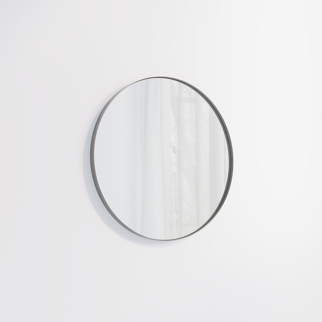 Round Mirror 600mm - Antique Steel