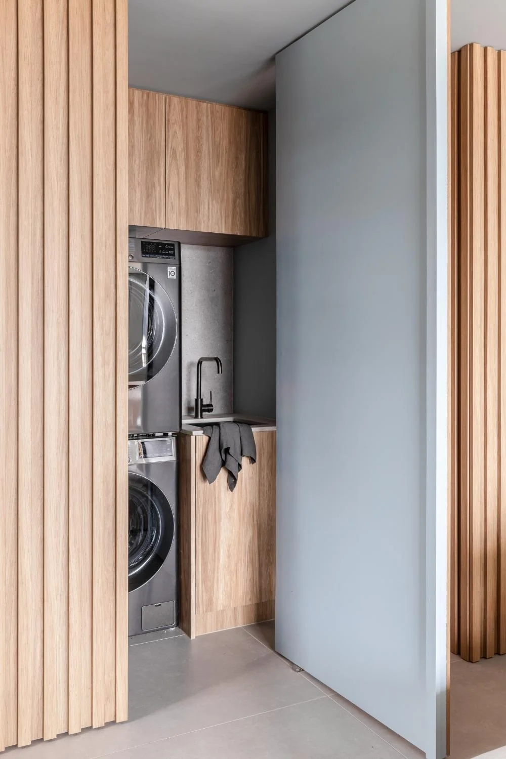 Laundry Design Timber Dark Gunmetal