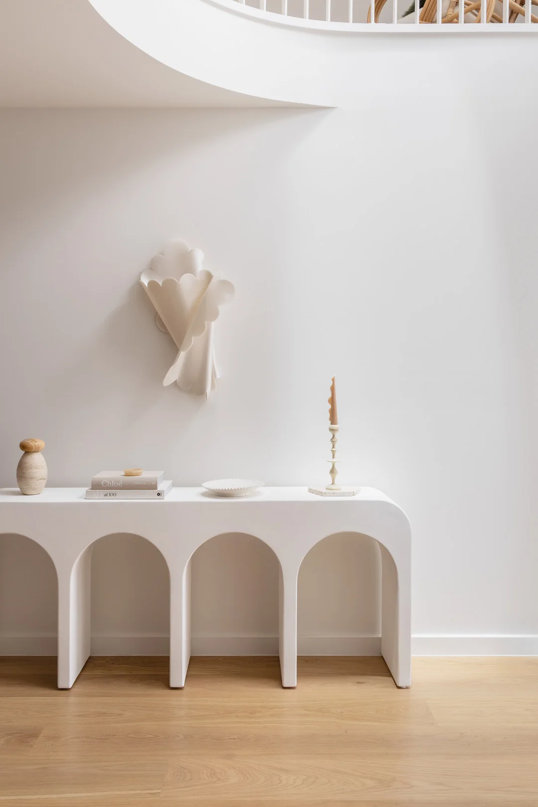 arch hallway table mediterranean home decor