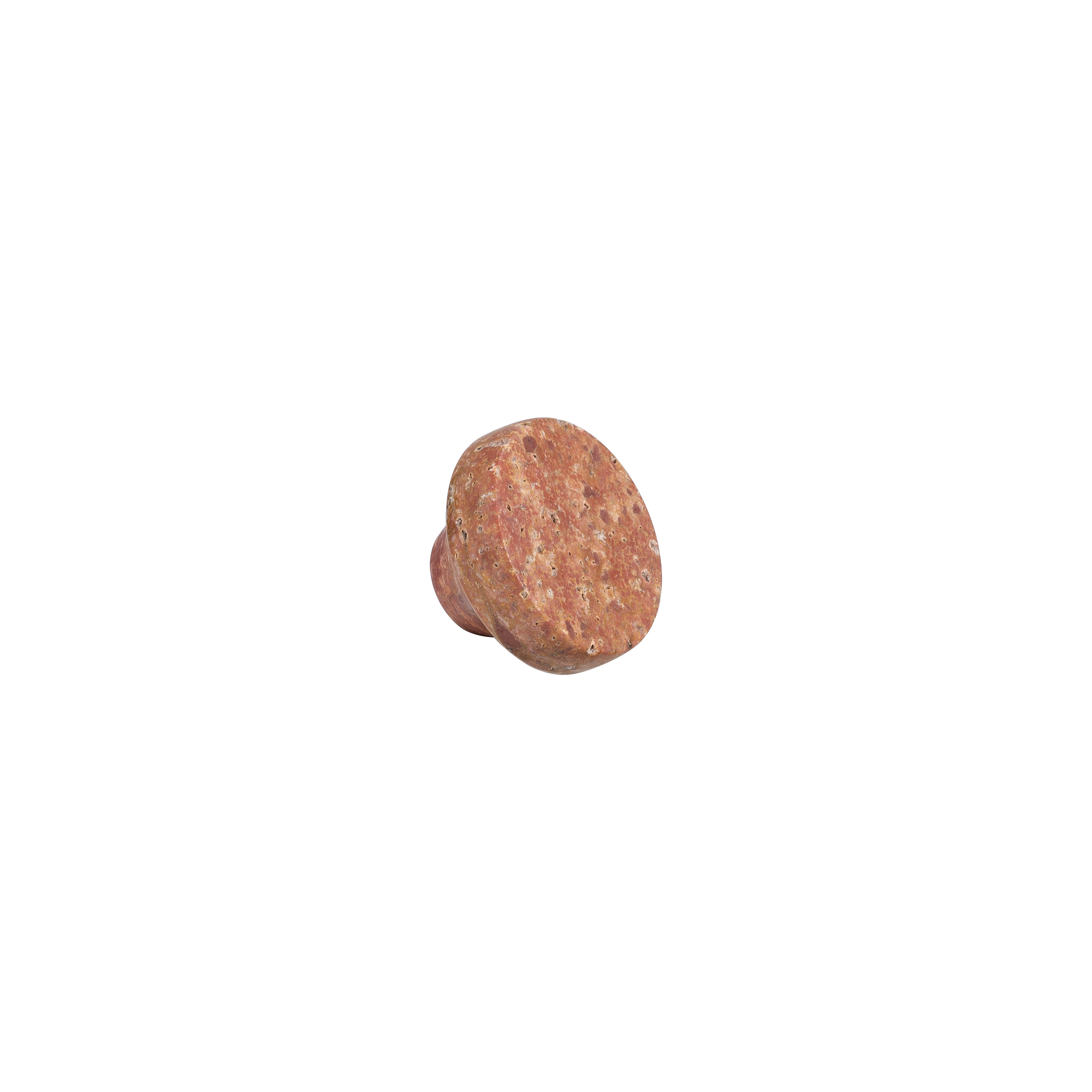 Pedra Large Knob 35mm - Red Travertine