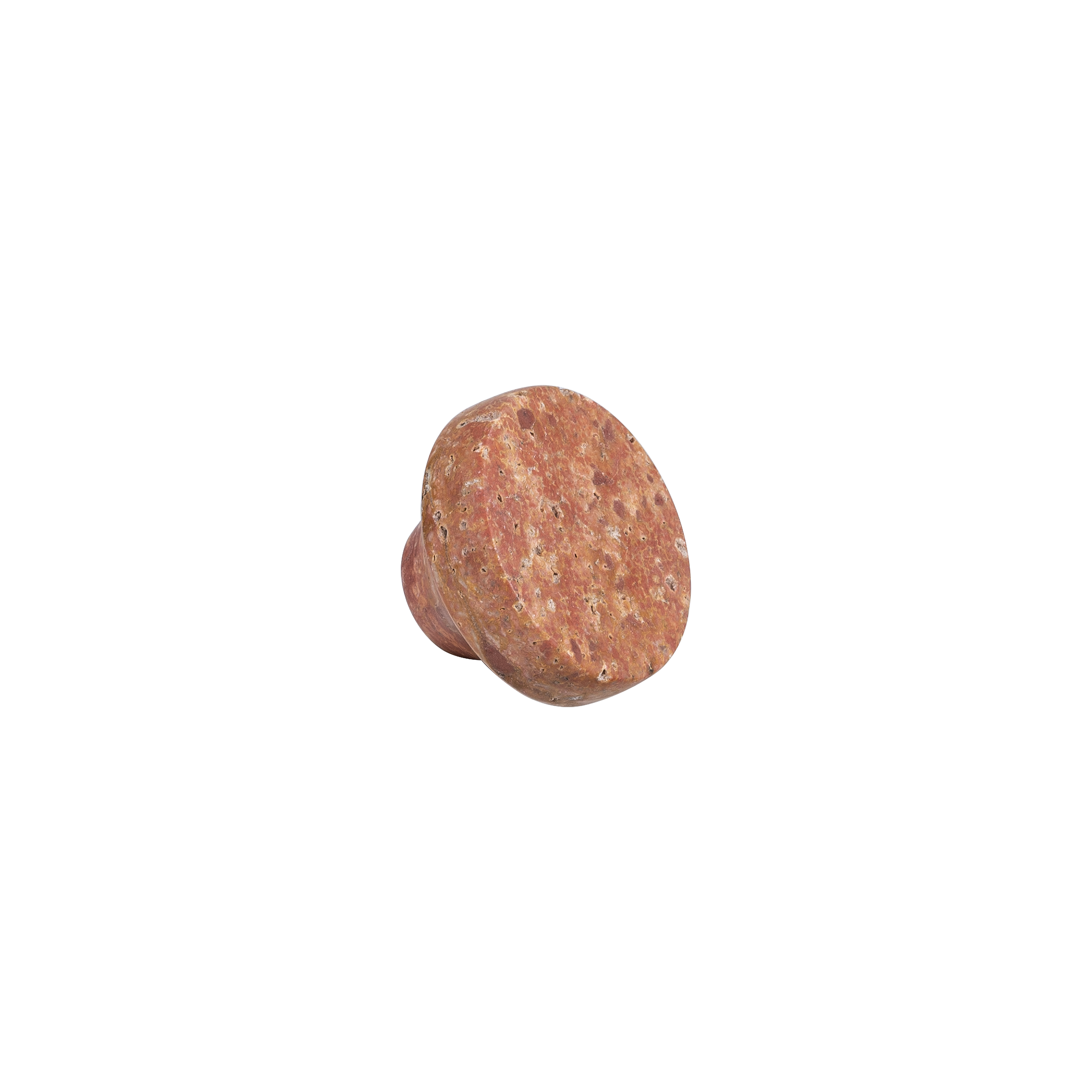 17608-Pedra-Large-Knob-30mm Side Red-Travertine