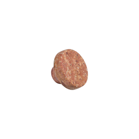 Pedra Large Knob 35mm - Red Travertine