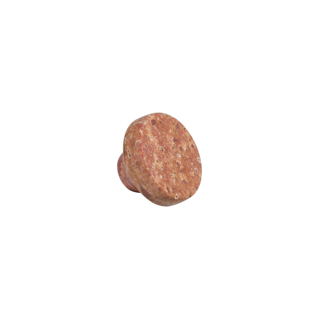 Pedra Large Knob 35mm - Red Travertine