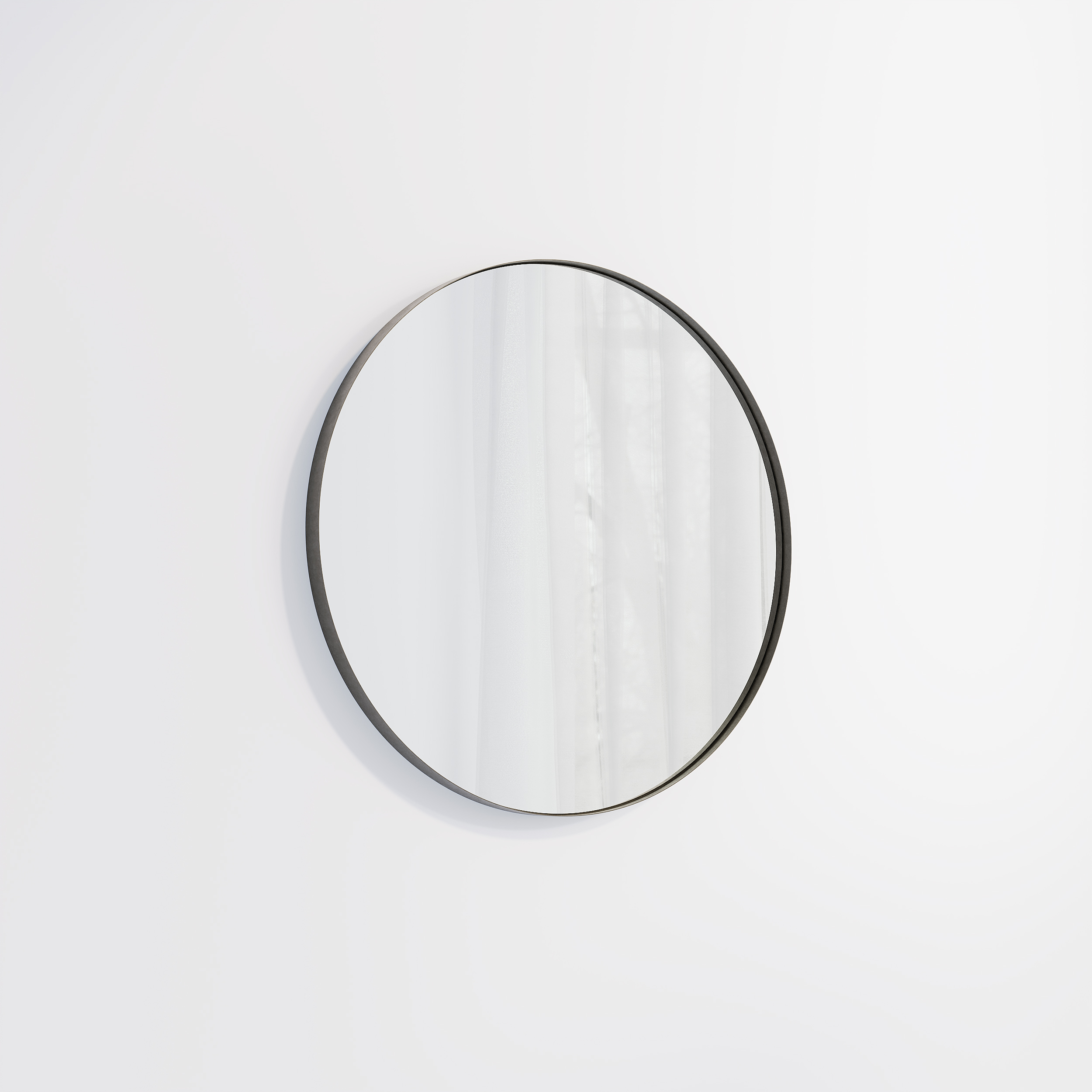 Round Mirror 600mm - Antique Slate