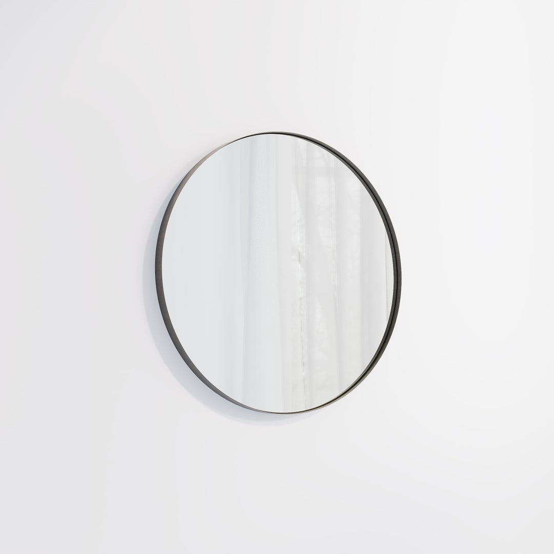 Round Mirror 600mm - Antique Slate