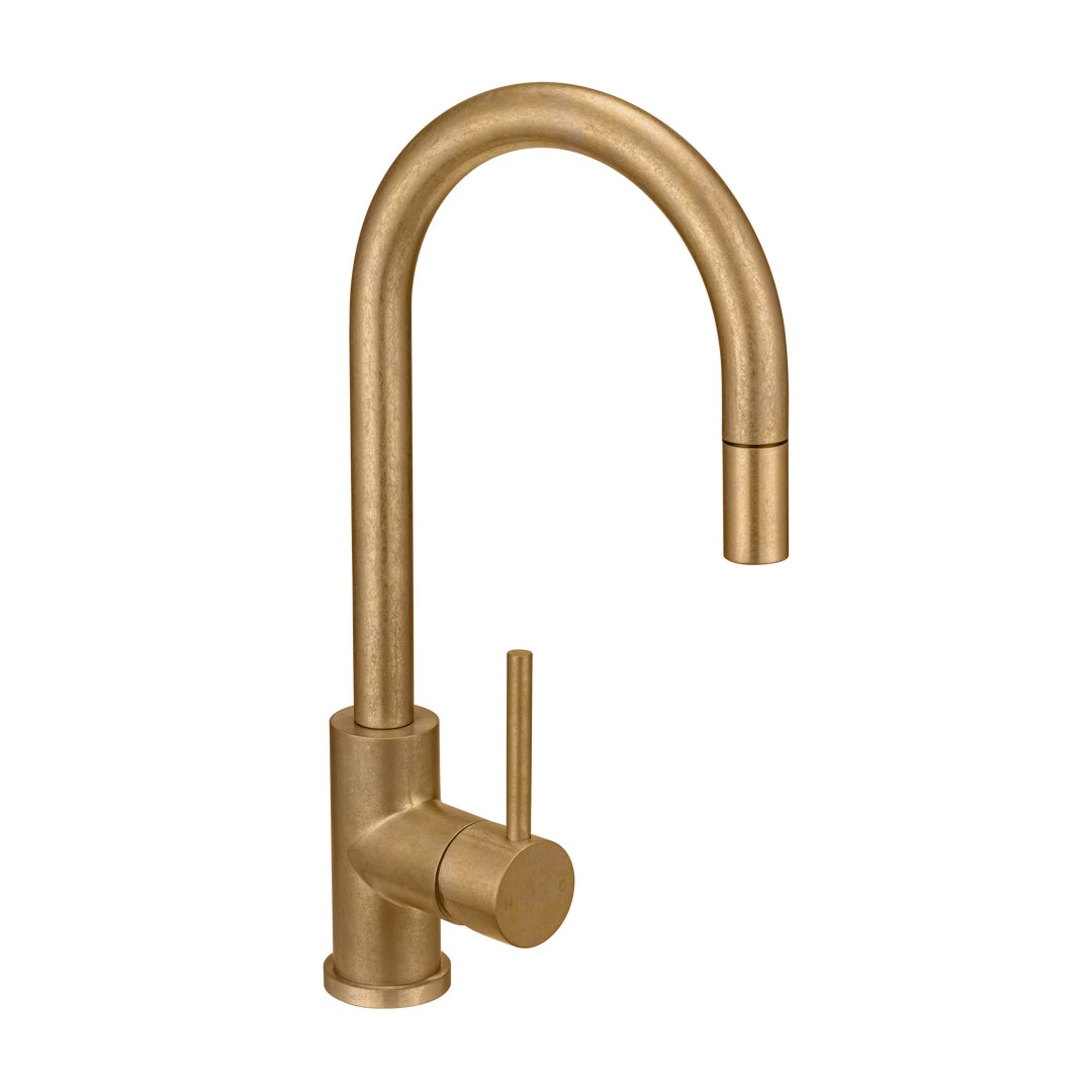 Elysian Commercial Pull-Out Kitchen Mixer - Antique Aurum