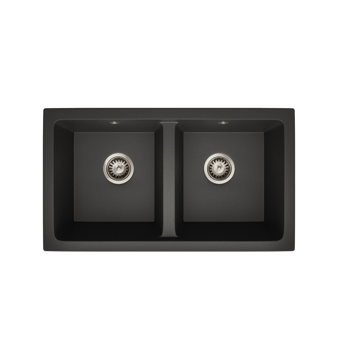 Vera Double Sink 790mm (Overflow) – Black Granite
