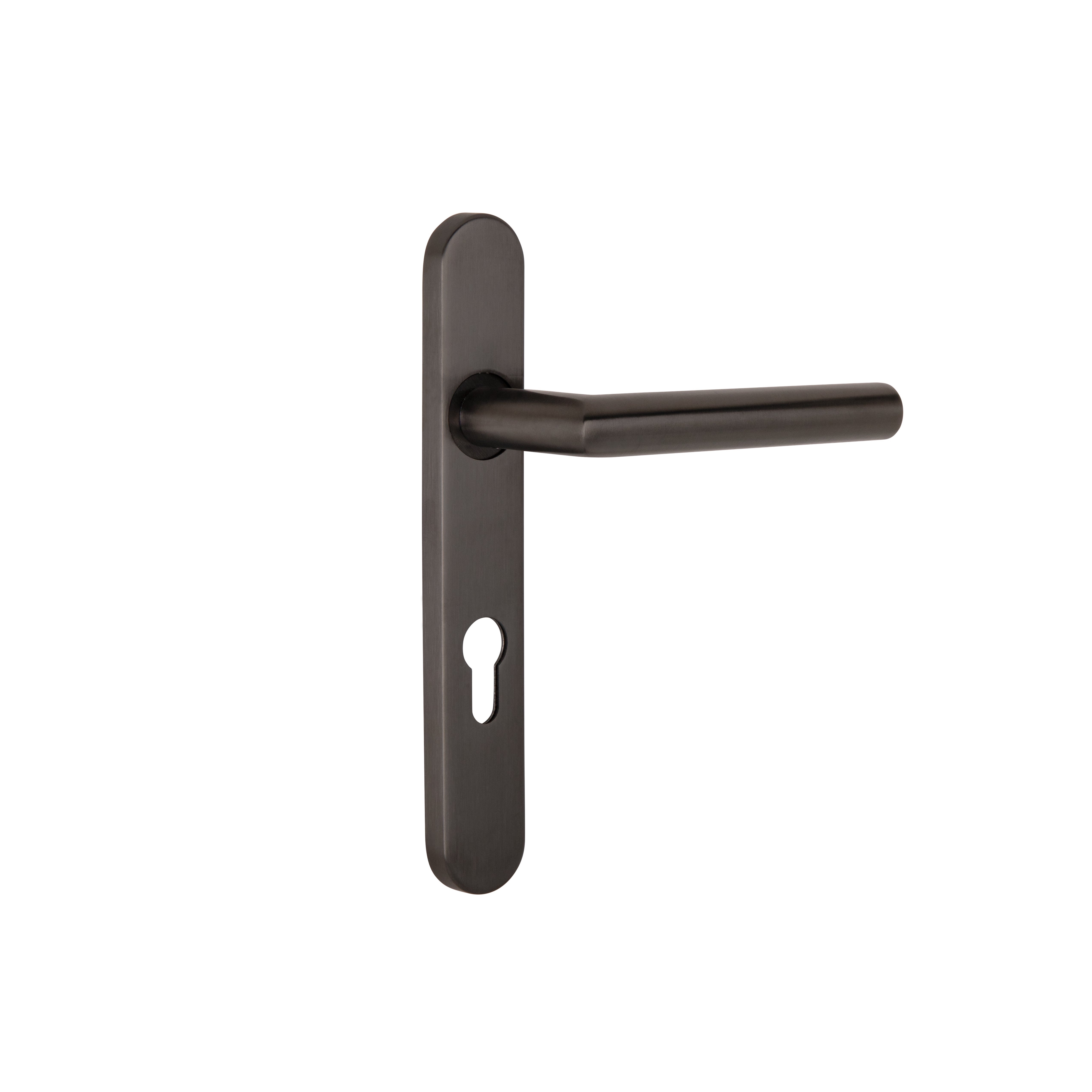 Davis Entry Door Handle - Brushed Gunmetal