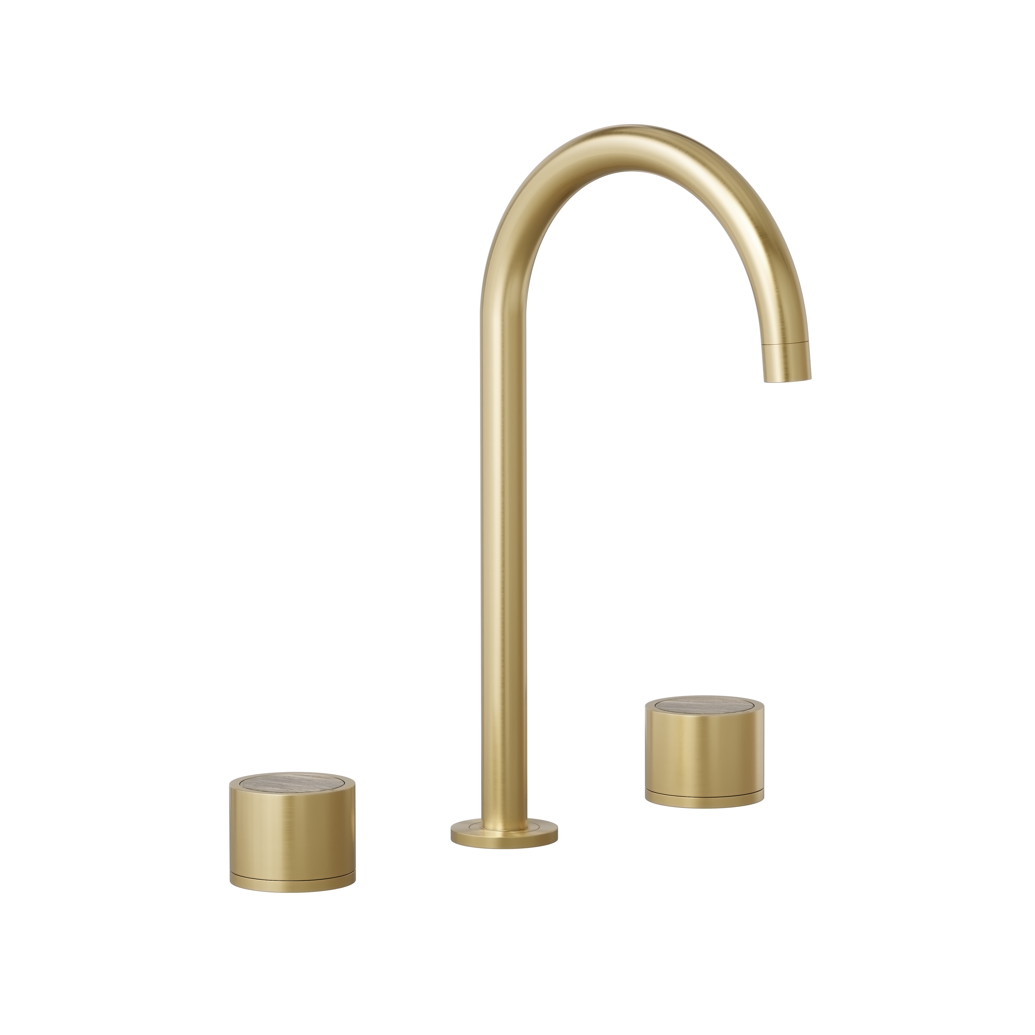 Pixi Tile Insert Assembly Bench-Mounted Set - Brushed Brass