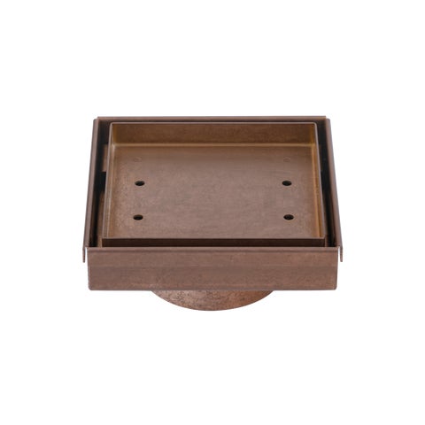 Pixi Tile Insert Floor Waste 125mm - Antique Bronze