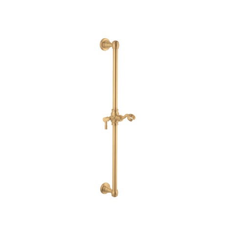 Kingsley Shower Rail - Tumbled Aged Brass