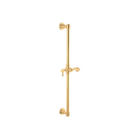 Kingsley Shower Rail - Tumbled Aged Brass