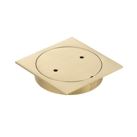 Inspection Outlet Square  - Brushed Brass