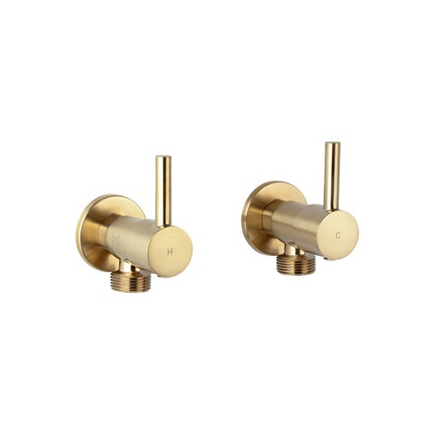Elysian Washing Machine Stops - Brushed Brass