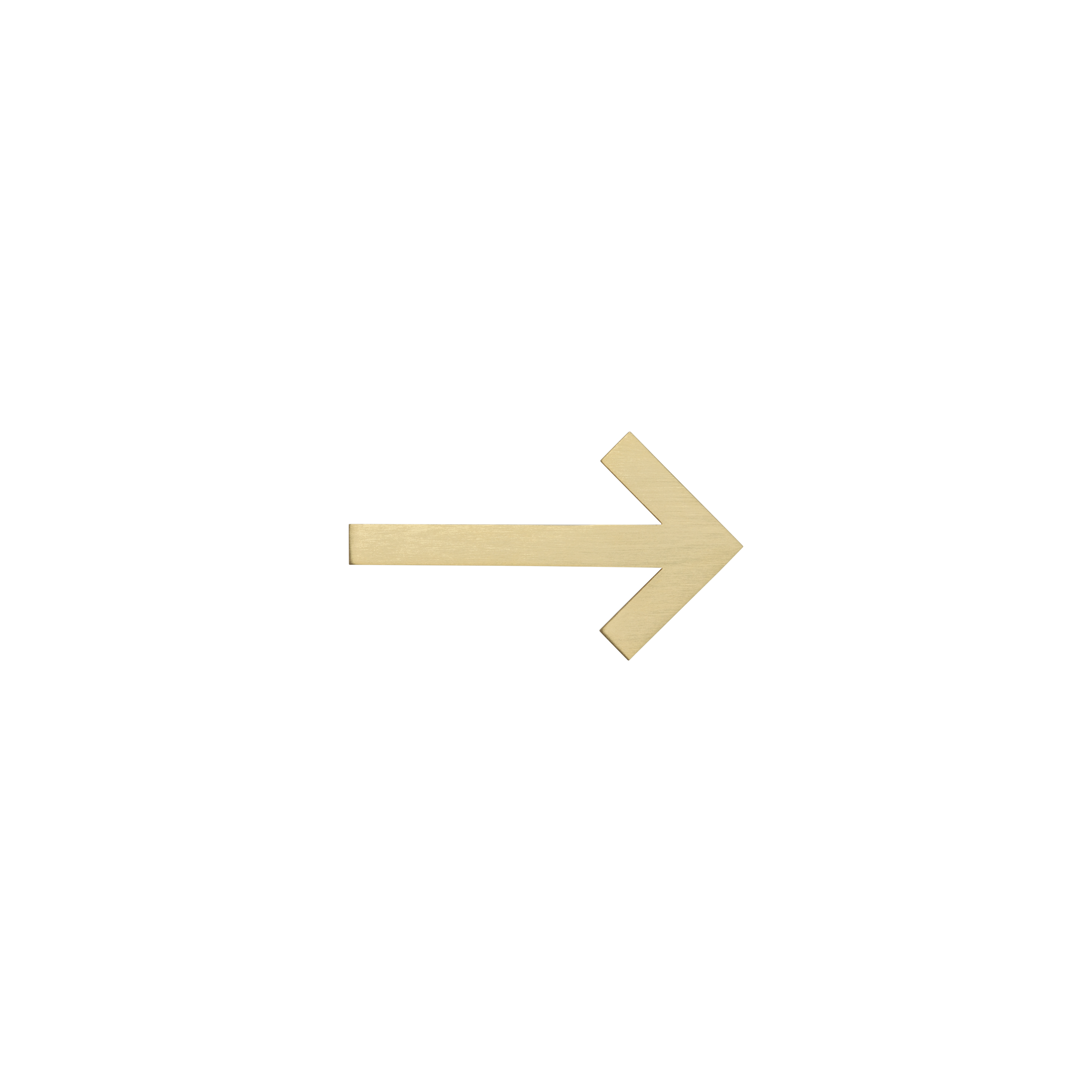 Arrow Sign - 60mm - Brushed Brass