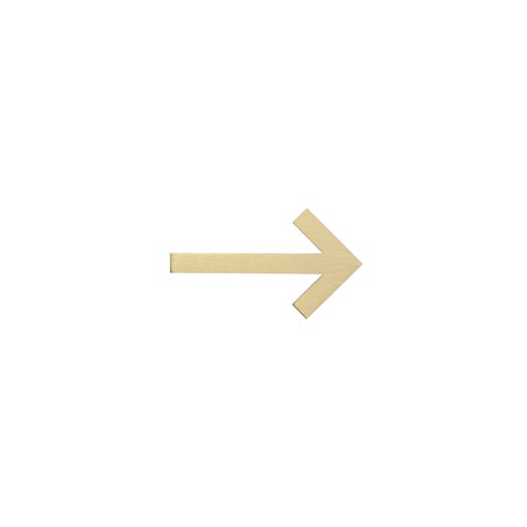 Arrow Sign - 60mm - Brushed Brass