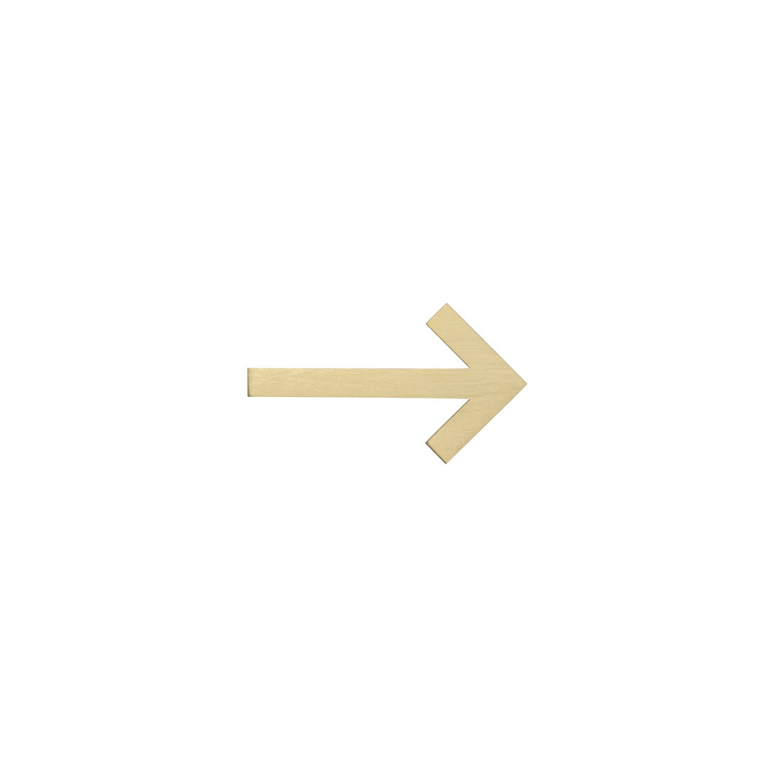 Arrow Sign - 60mm - Brushed Brass