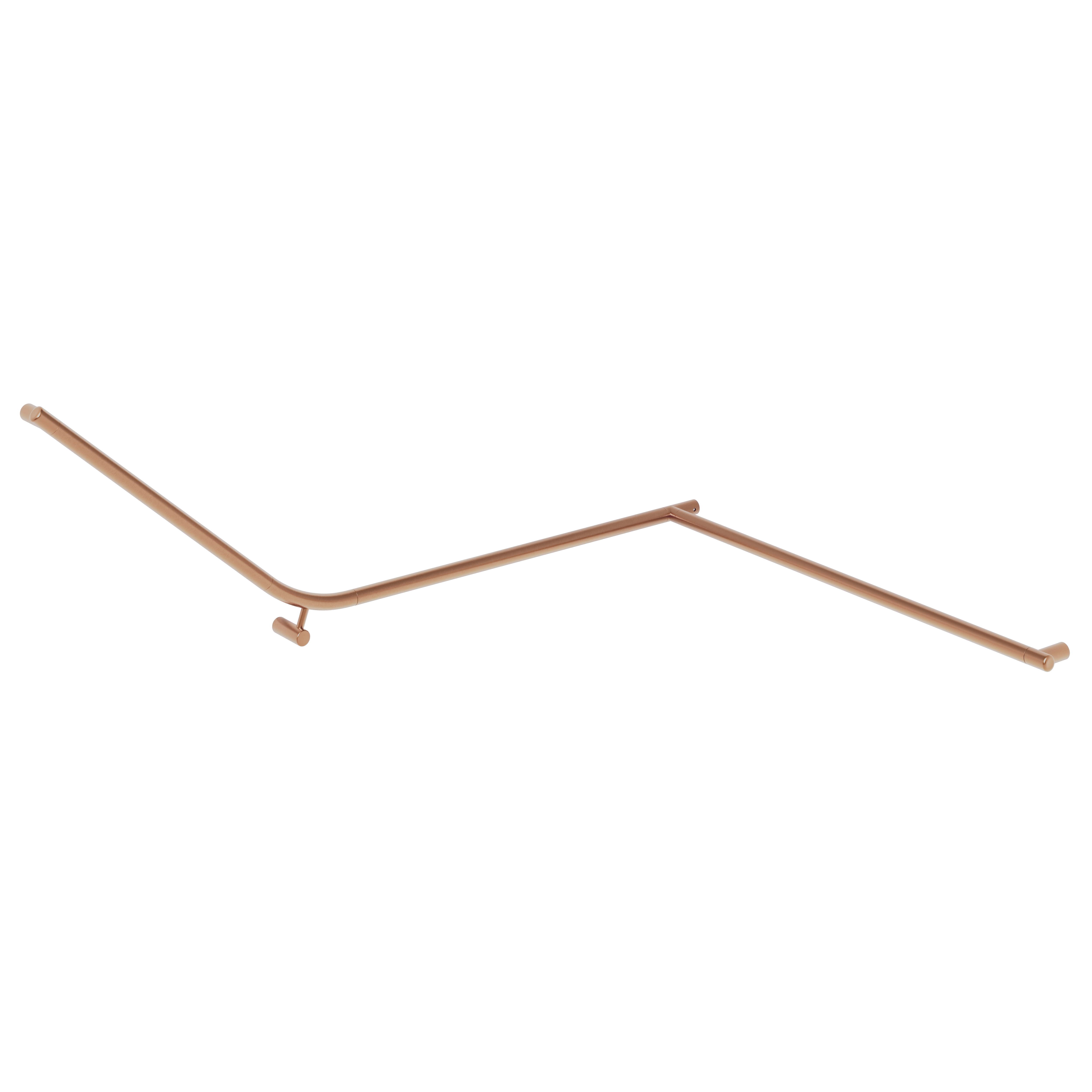 Aliro Accessible 140° Continuous Grab Rail - Brushed Copper