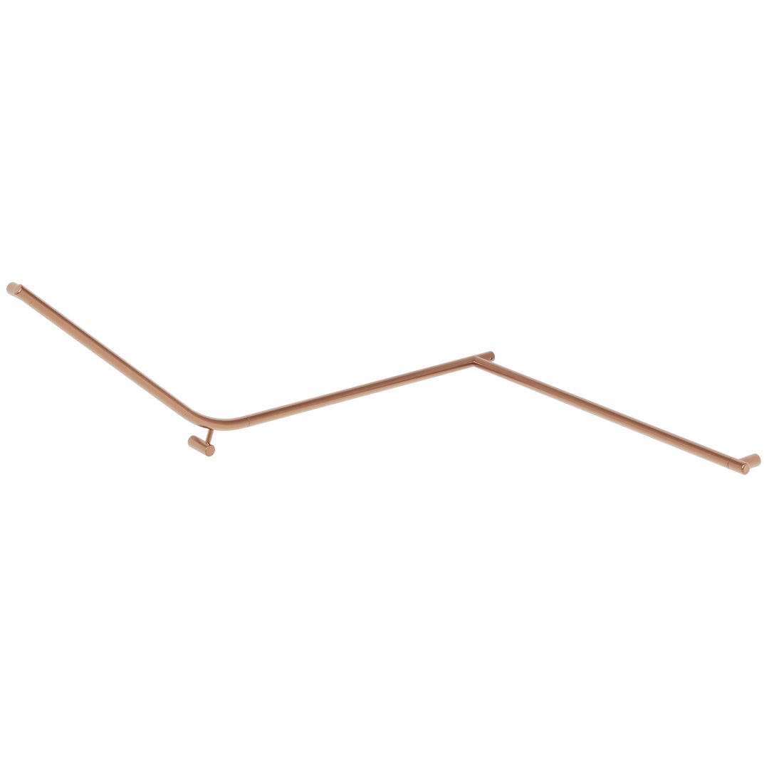 Aliro Accessible 140° Continuous Grab Rail - Brushed Copper