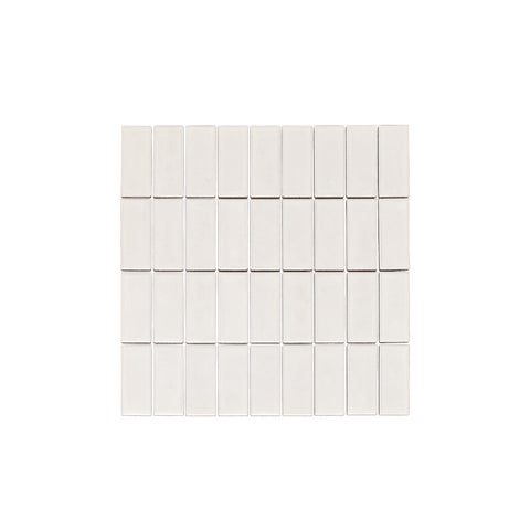 Akita Handmade Look Rectangle Mosaic Tile - Pearl