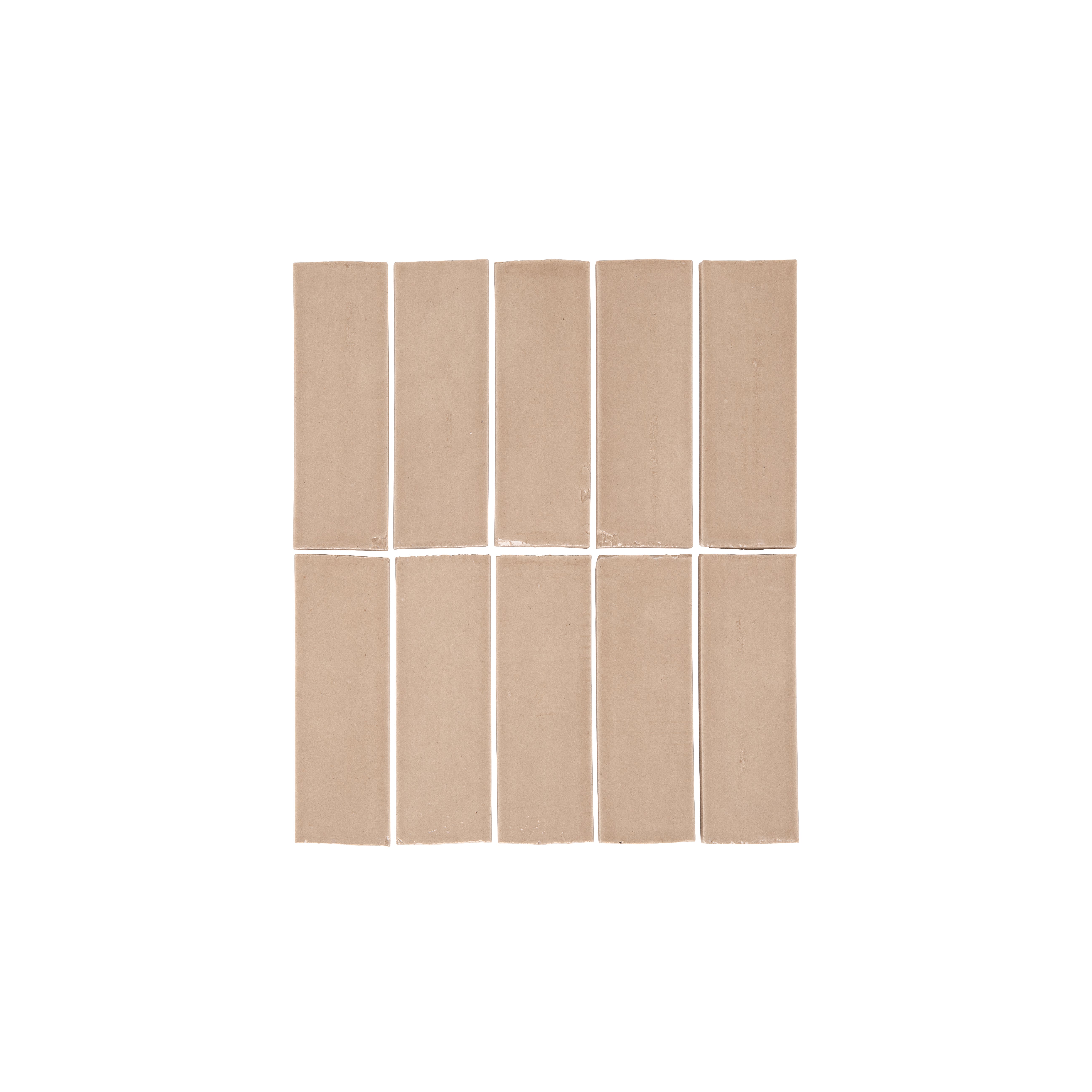 Rommani Handmade Zellige Rectangle Tile - Latte