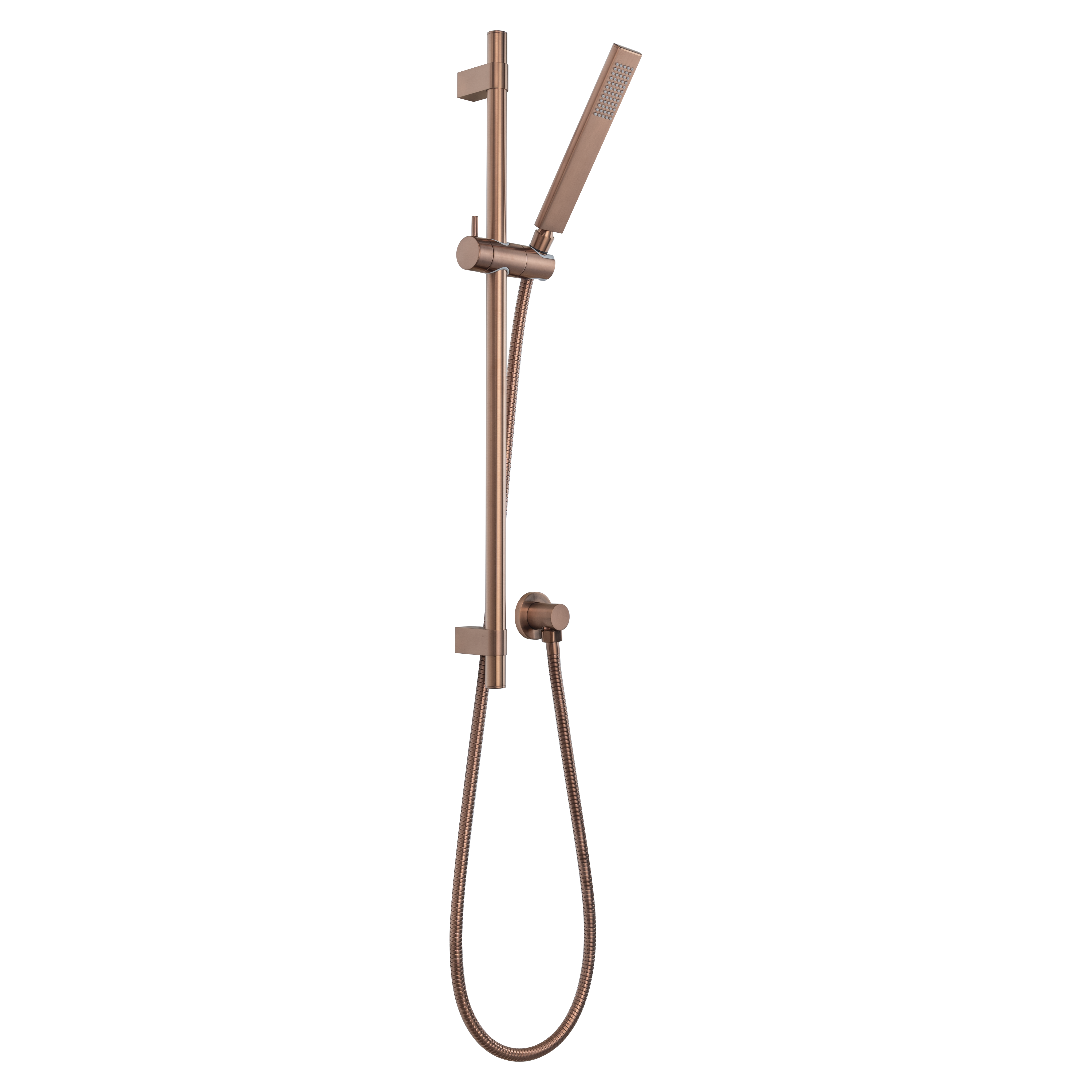 Elysian Adjustable Hand Shower Rail Set - Brushed Copper