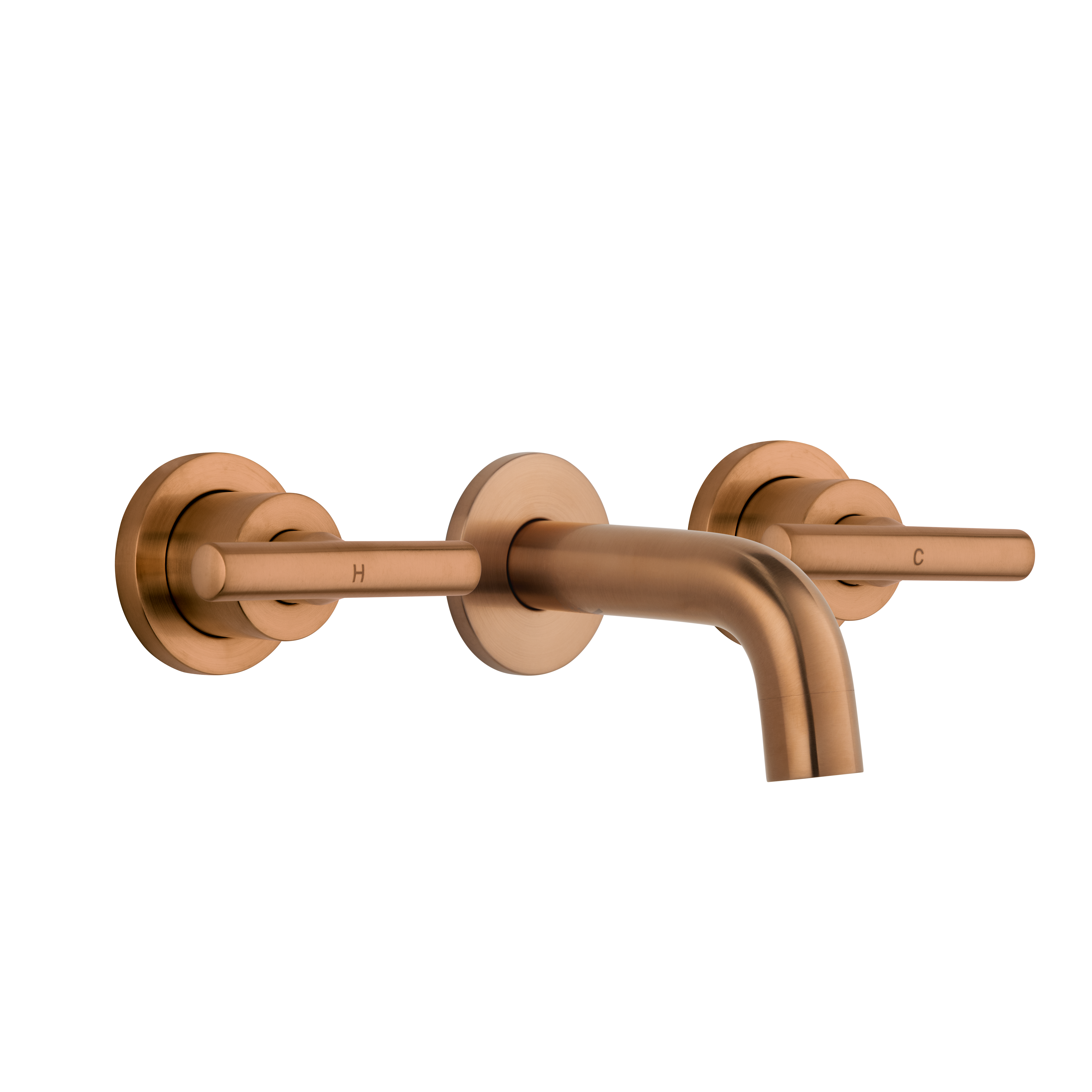 Barre Assembly Taps & Mini Spout Set - Brushed Copper