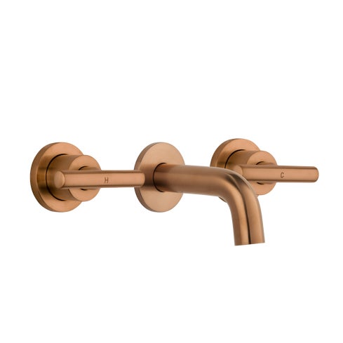 Barre Assembly Taps & Mini Spout Set - Brushed Copper