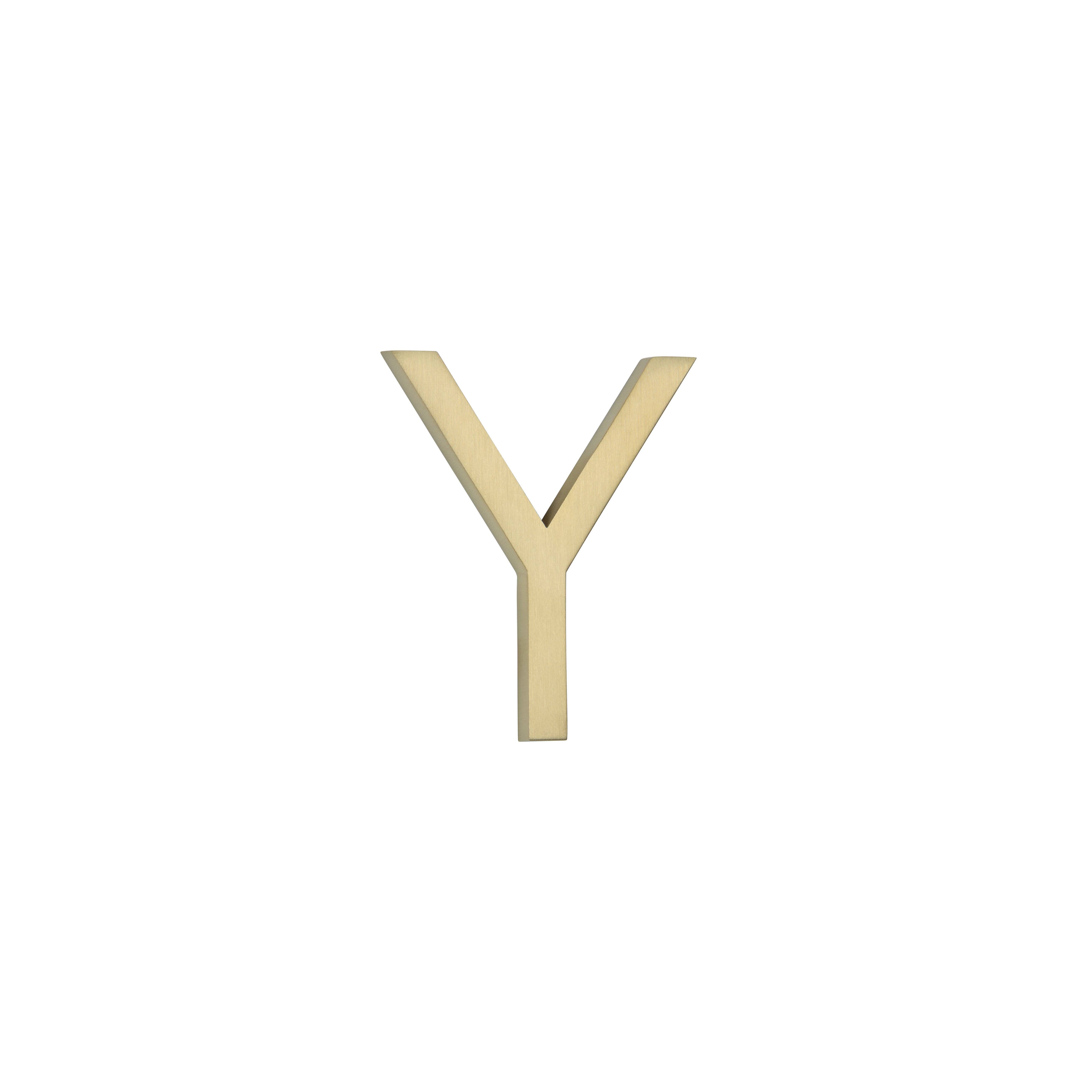 Y Letter - 60mm - Brushed Brass