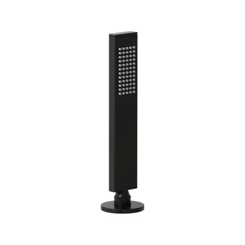 Deck Mounted Retractable Rounded Rectangle Hand Shower - Matte Black