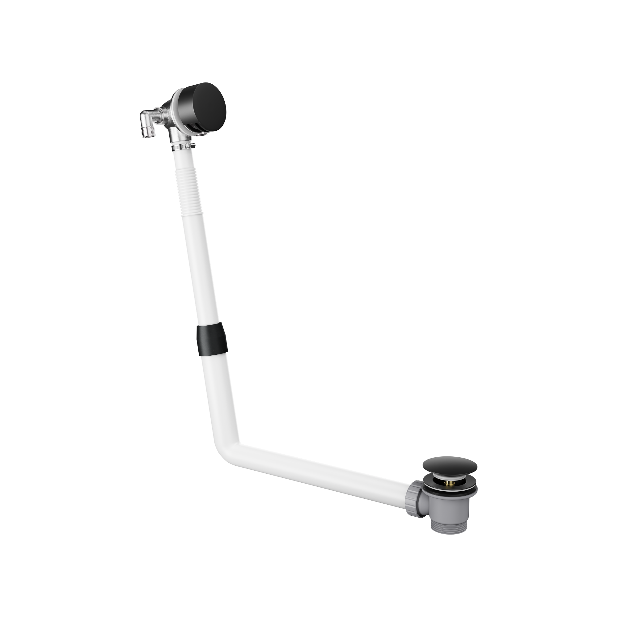 Bath Filler with Integrated Waste and Overflow - Matte Black