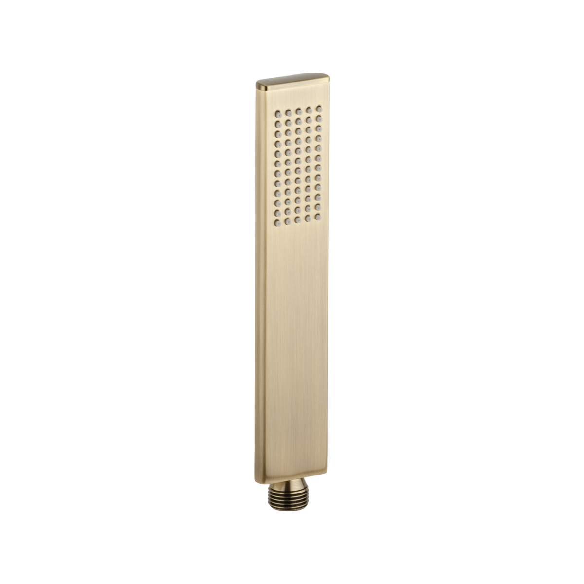 Rounded Rectangle Hand Shower - Brushed Brass