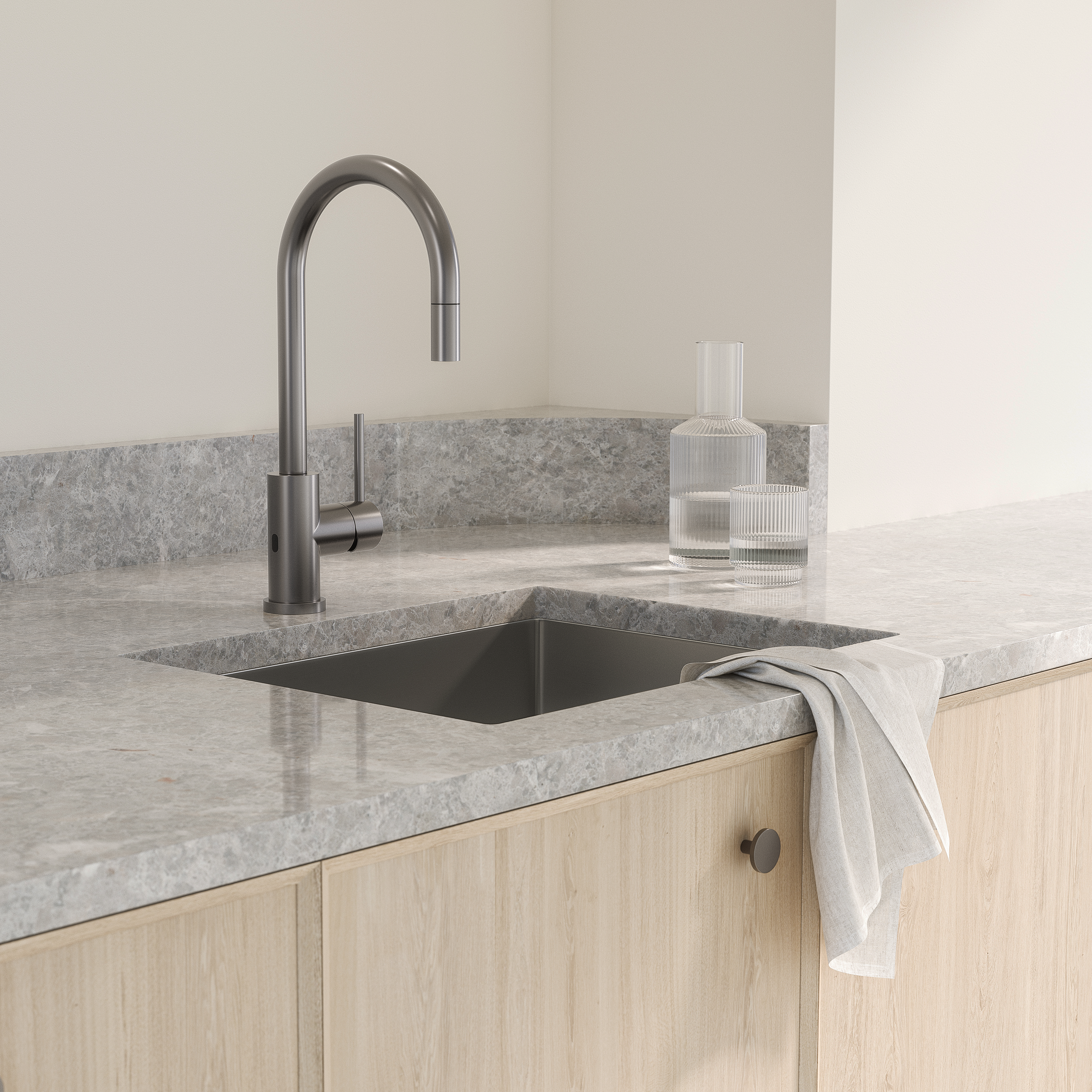 Elysian Sensor Commercial Pull Out Kitchen Mixer GM