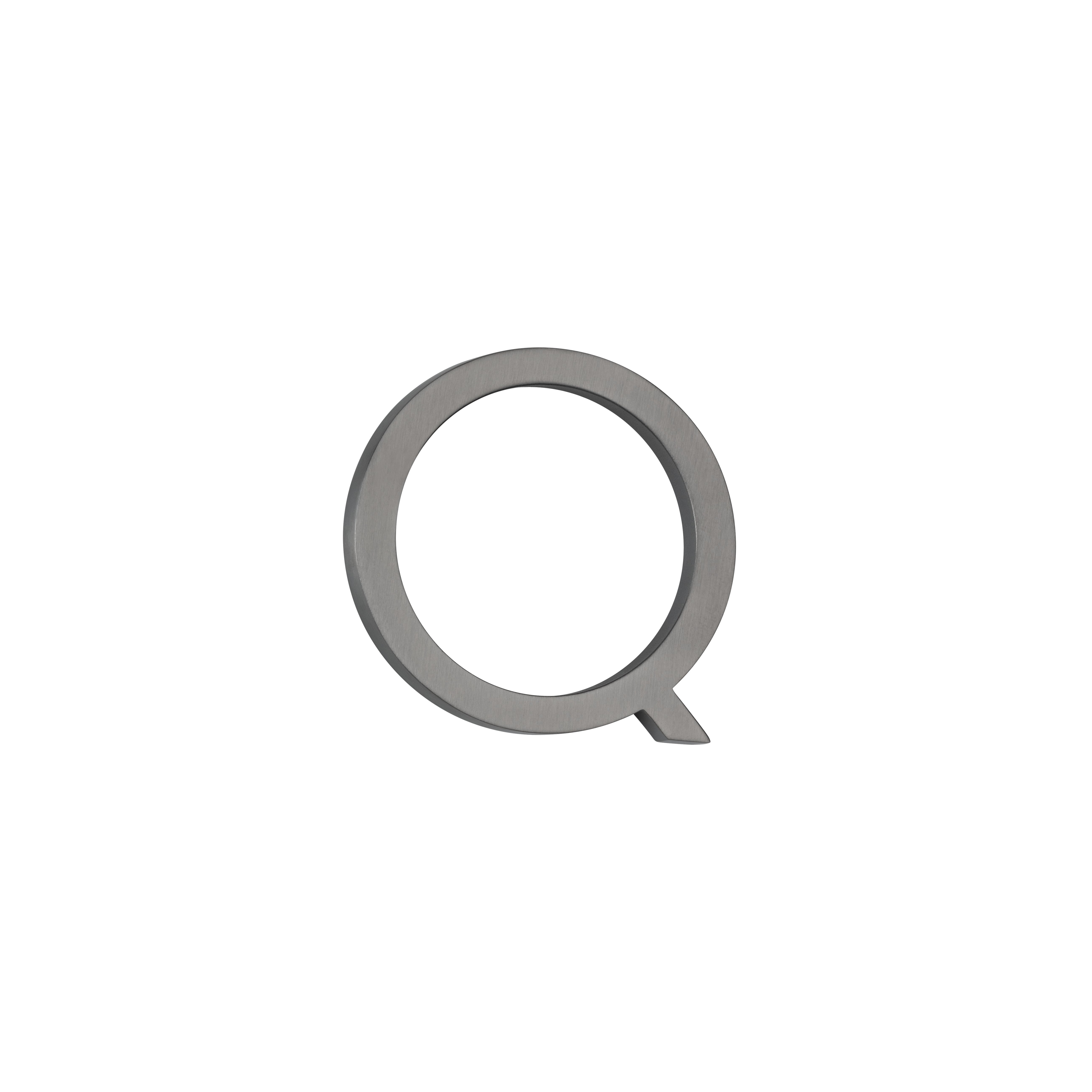 Q Letter - 60mm - Brushed Gunmetal