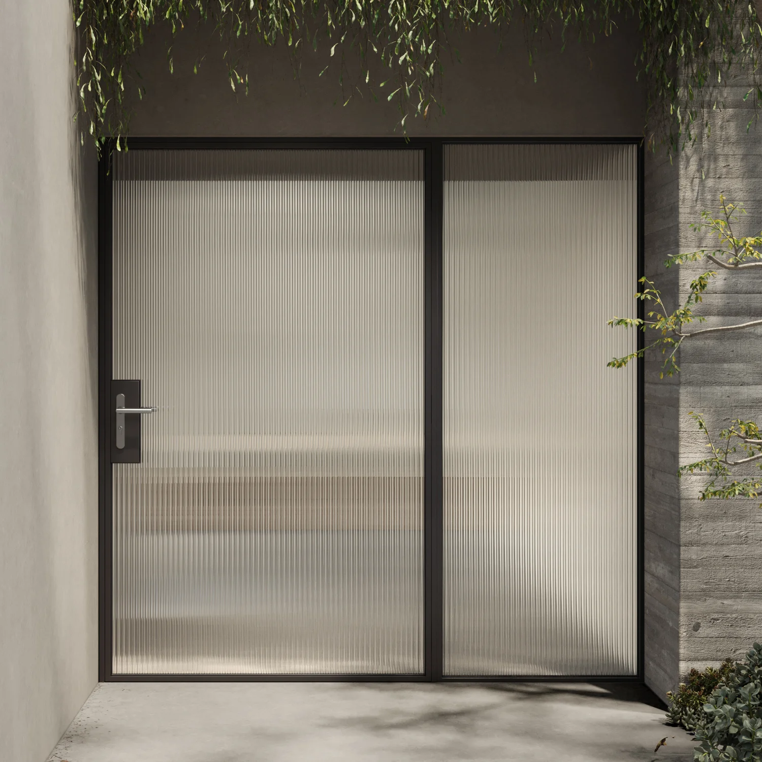 Entry Pulls Davis Entry Door Handle Full Shot Closeed Door-SS