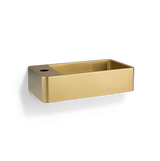 Silo Wall Mounted Basin - Brushed Brass - Feature